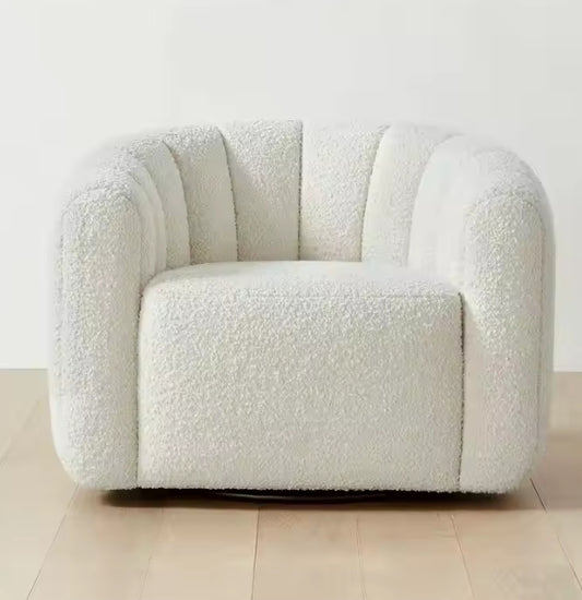 Fauteuil Bouclé Moderne - Douceur et Élégance Minimaliste